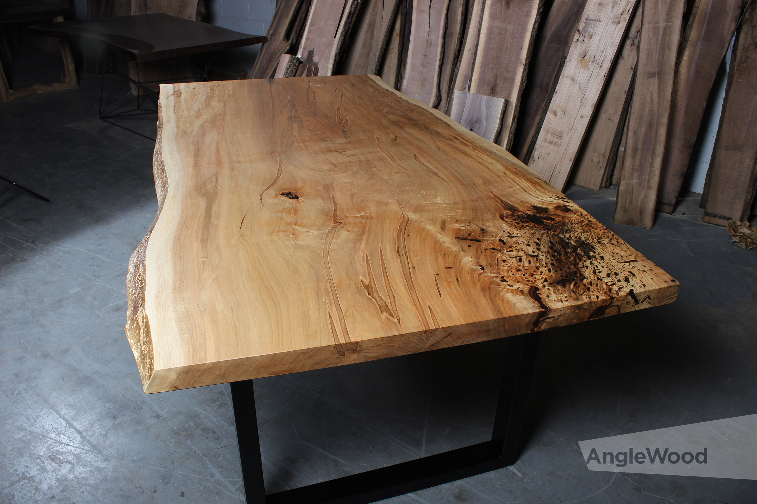 kitchen table maple slab