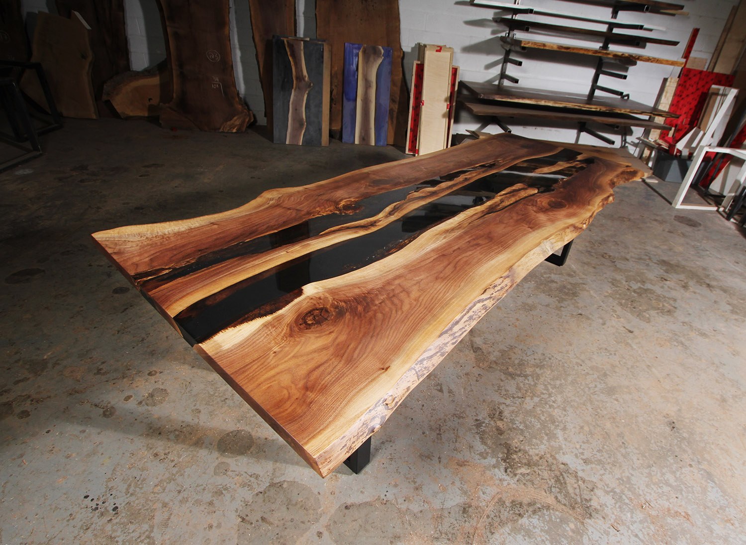 Walnut Live Edge Dining River Table