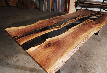 Walnut Live Edge Dining River Table