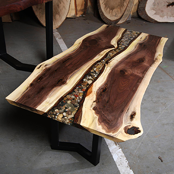 Walnut Live Edge River Coffee Table