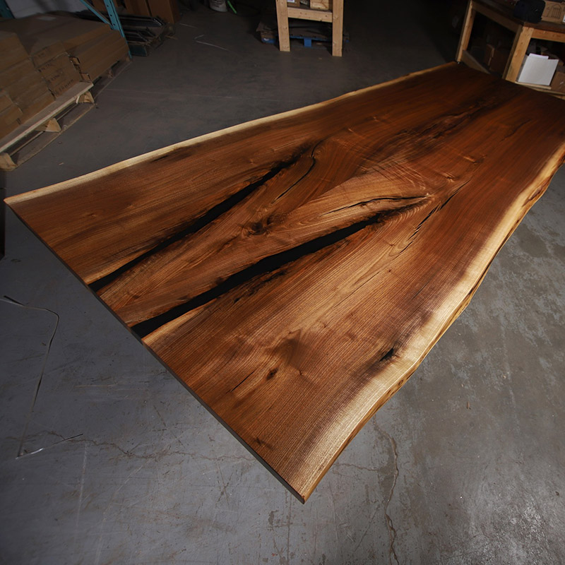 Live Edge Walnut Dining Table with "K" shaped Base