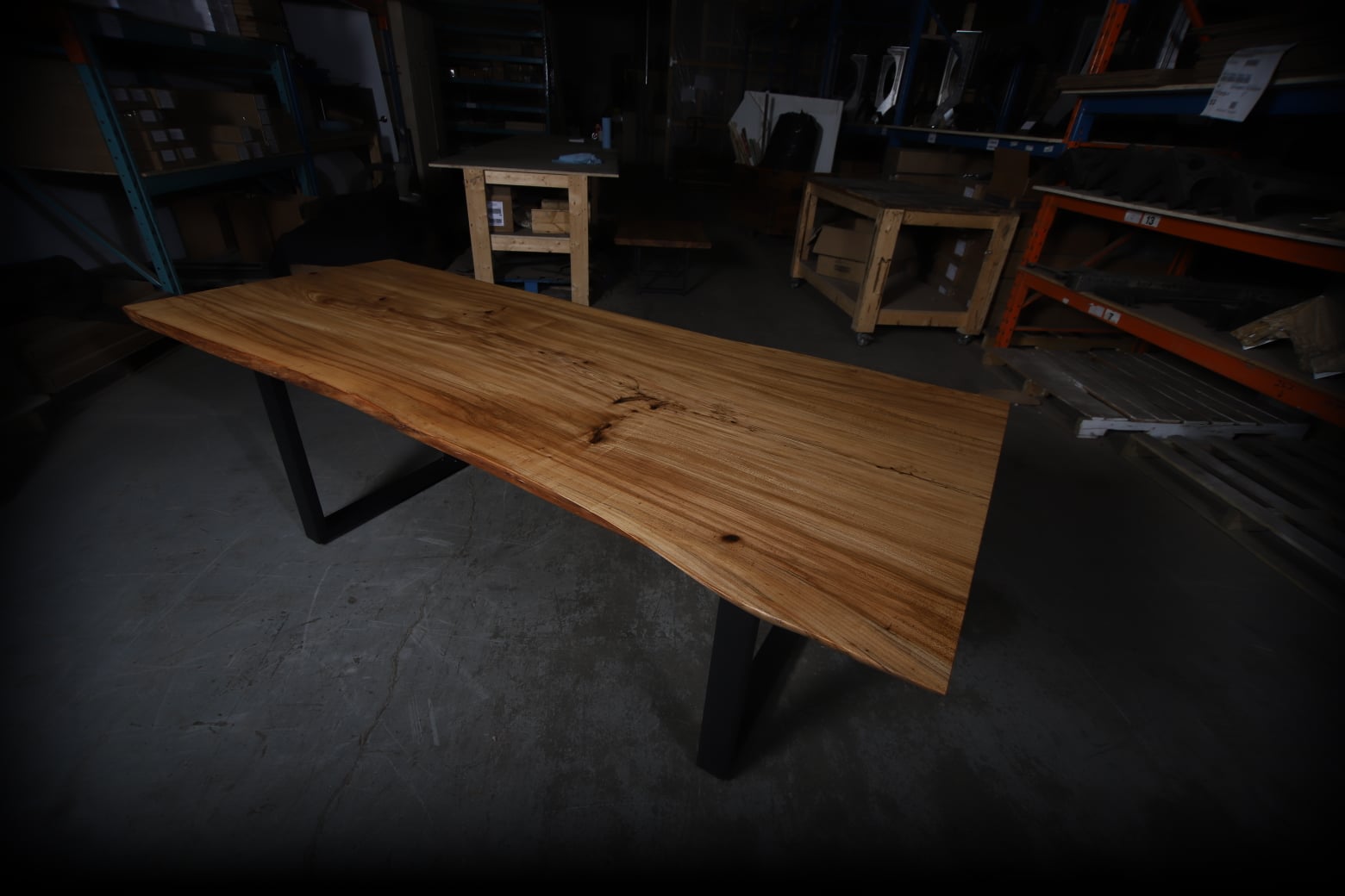Single Slab Elm Dining Table and Coffee Table