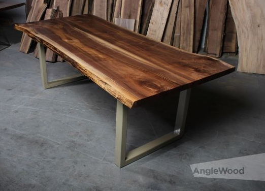 Walnut Live Edge Dining Table U Legs Anglewood Furniture