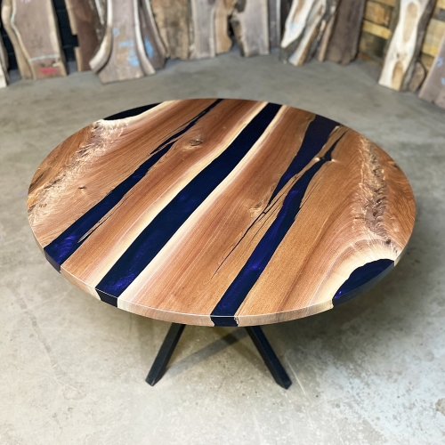 Walnut-Round-dining-river-table-solid-purple-black-epoxy-Angle-Wood