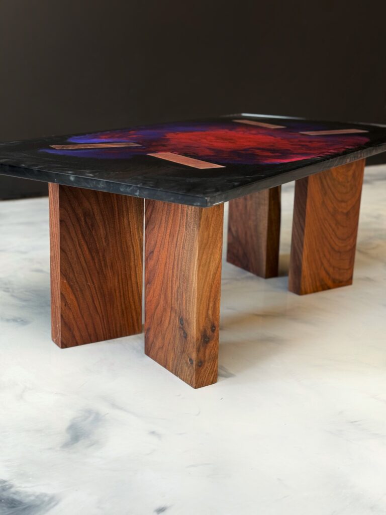 Stylish & Versatile Table - Table Top Epoxy - side view