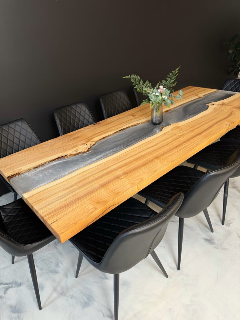 Conference Room Table - Ash & Clear Epoxy - overview