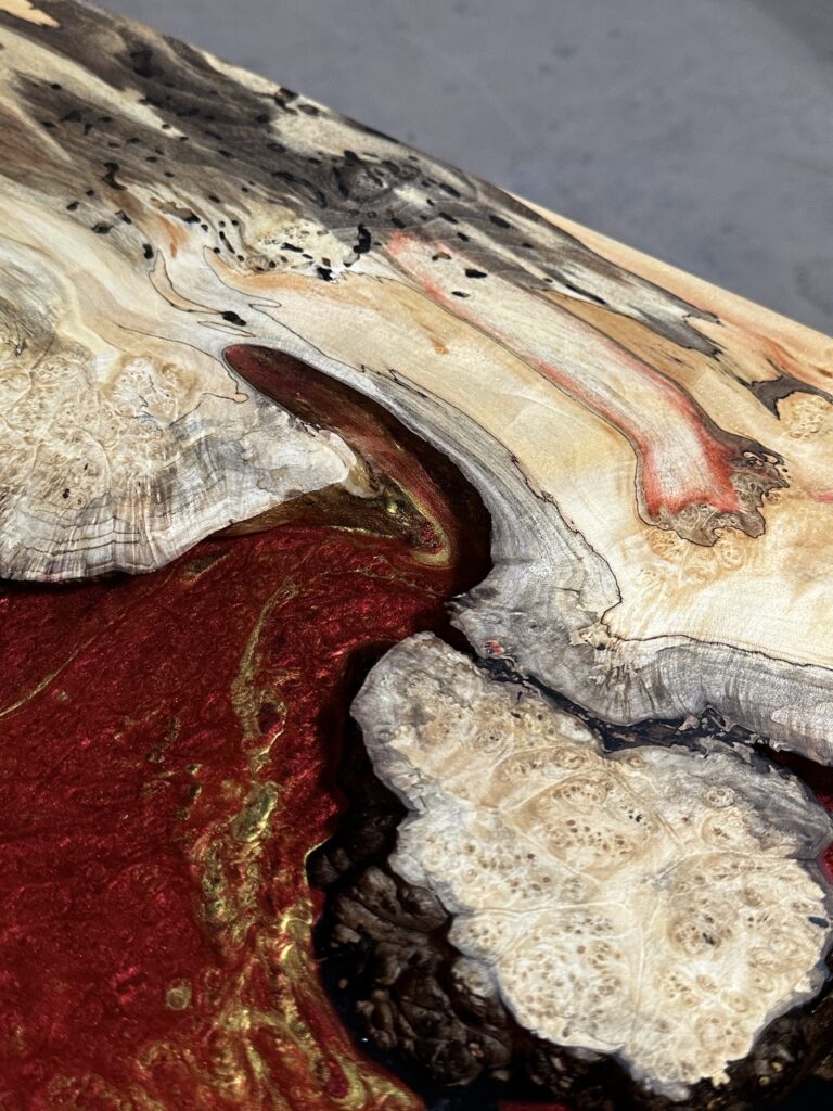Live Edge Coffee Table - Cooling Lava | Anglewood Wood Details