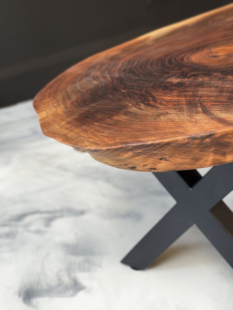 Coffee Table Live Edge - Walnut Single Slab - perfectly crafted live edge