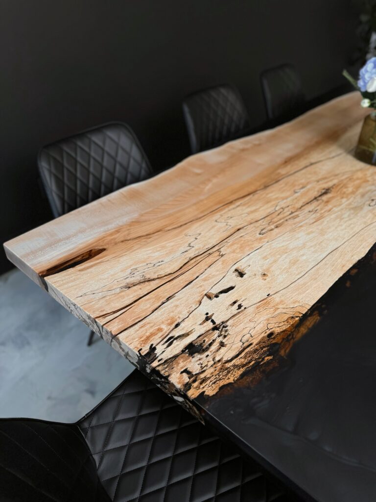 Color Contrast - Maple Table Dining Room - rustic details