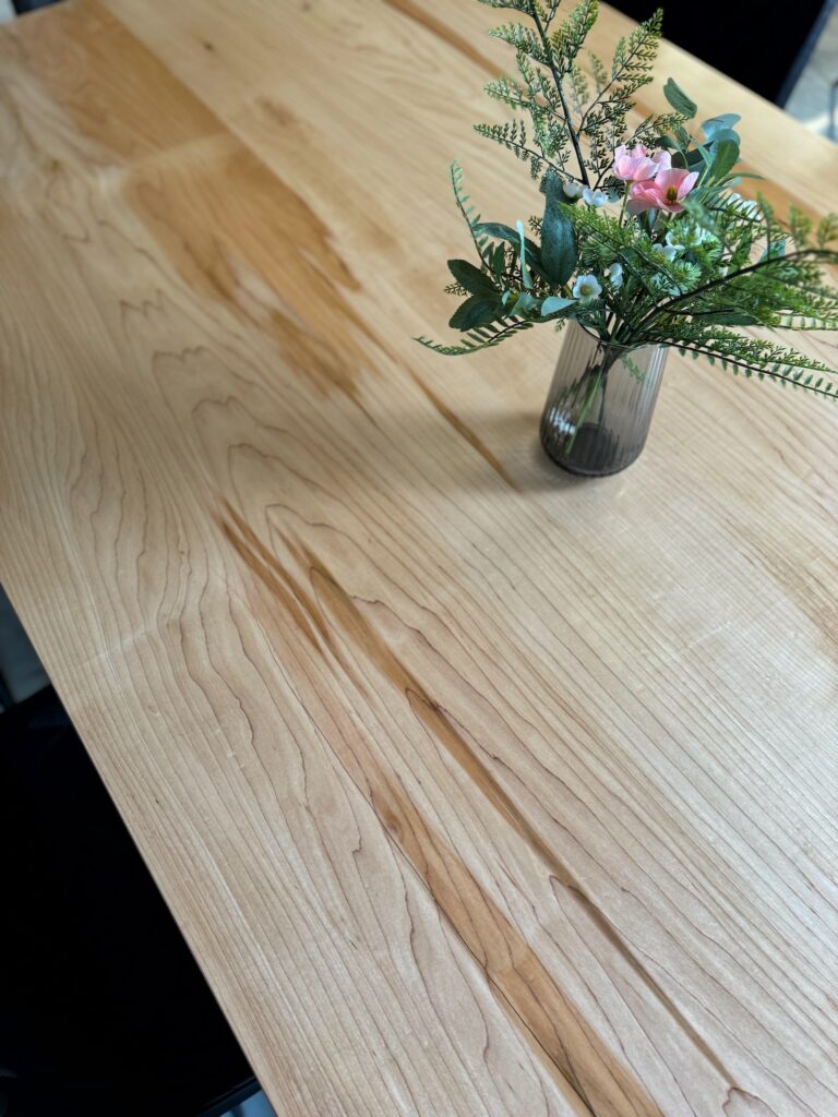 Maple Dining Room Table - All Wood - bright and beautiful wood grain