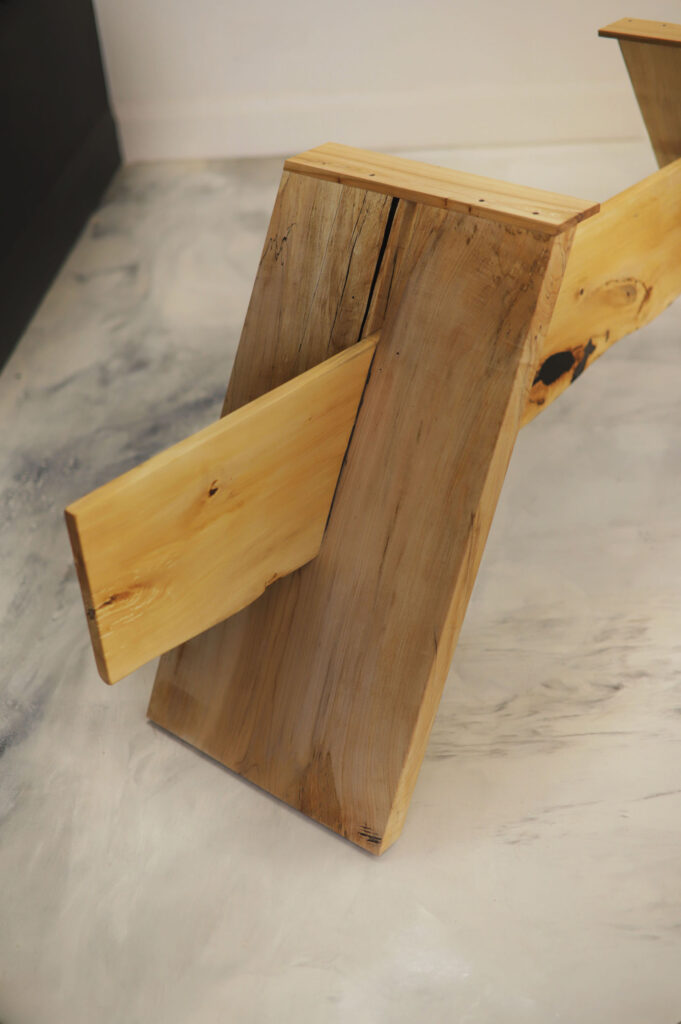 Maple Dining Table Legs- detailed view