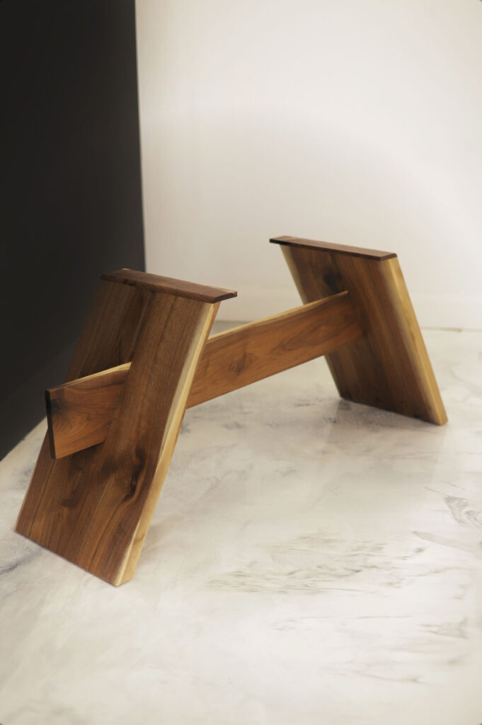 Unique Dining Table Legs - Walnut - ready for your table top