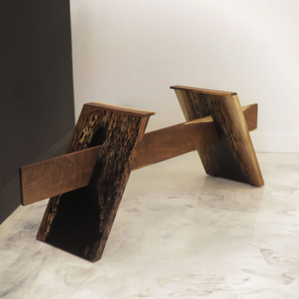 Angled Wood Legs for Tables - Dark Walnut