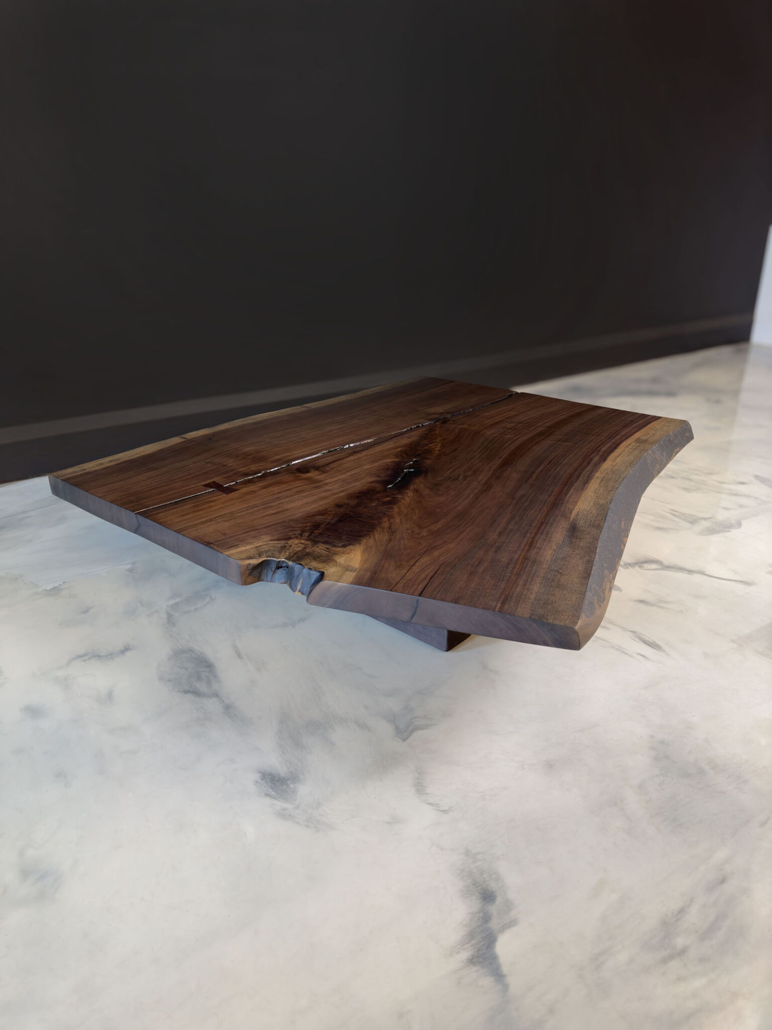 Japanese Style Floor Walnut Table - Anglewood Furniture